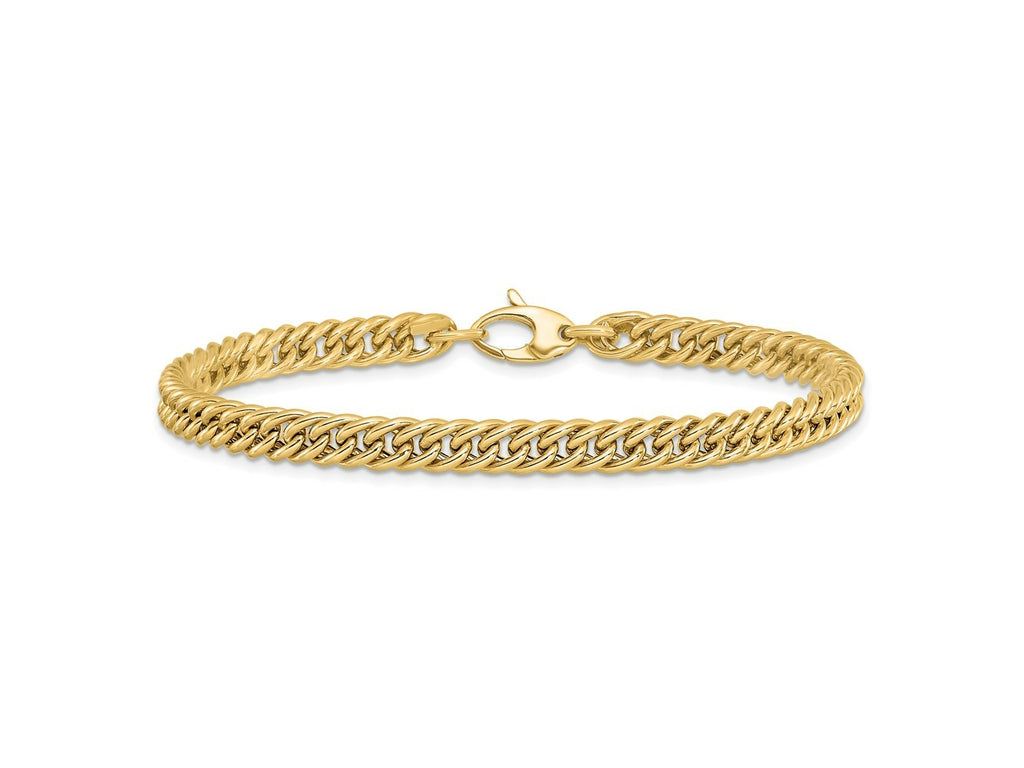 FJC Finejewelers 14 kt Yellow Gold Polished Curb Link Bracelet 7.75 Inches x 5.25 mm