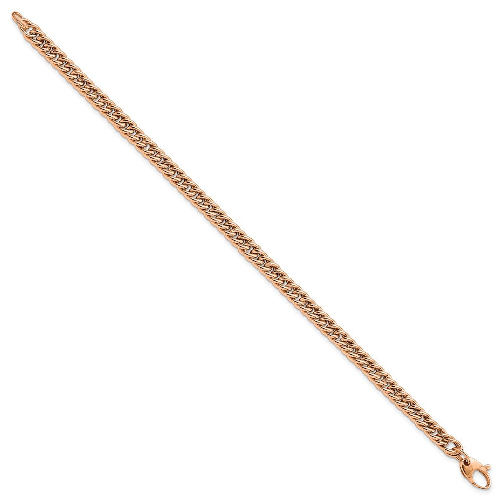 FJC Finejewelers 14 kt Rose Gold Fancy Polished Curb Link Bracelet 7.75 Inches x 5.25 mm