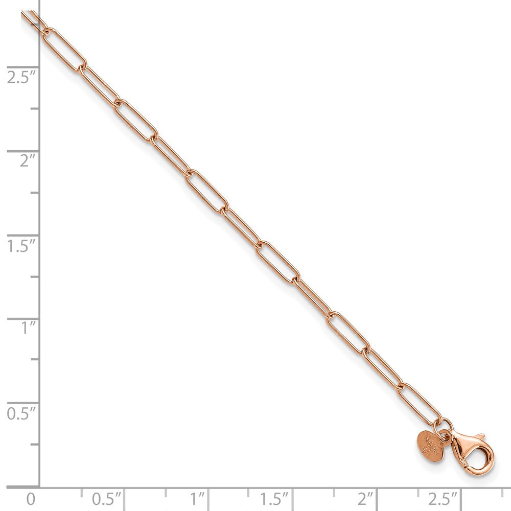 FJC Finejewelers 14 kt Rose Gold Polished Fancy Link Anklet 10 Inches x 2.59 mm