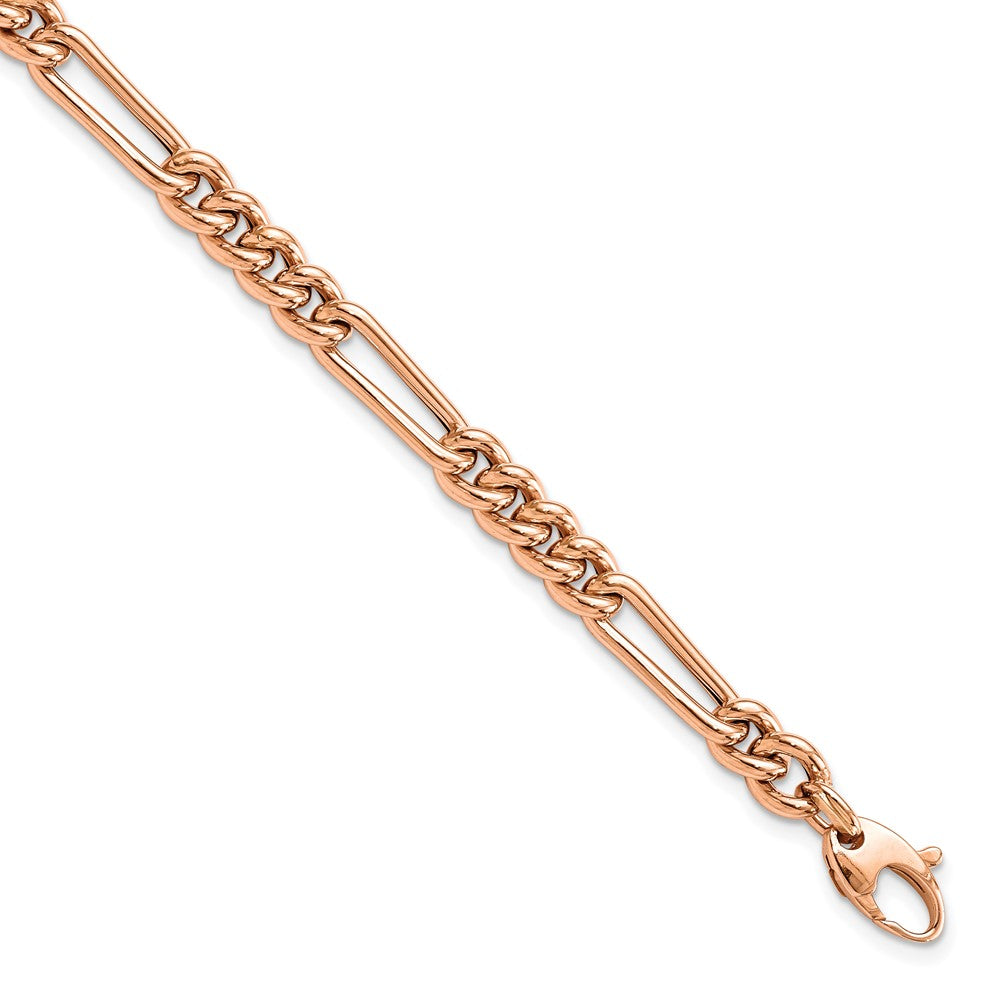FJC Finejewelers 14 kt Rose Gold Links Polished Figaro Link Bracelet 7.5 Inches x 5 mm