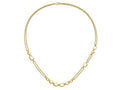 FJC Finejewelers 14 kt Yellow Gold Bright Cut Fancy Double-stranded Link Necklace 23.5 Inches x 10.25 mm