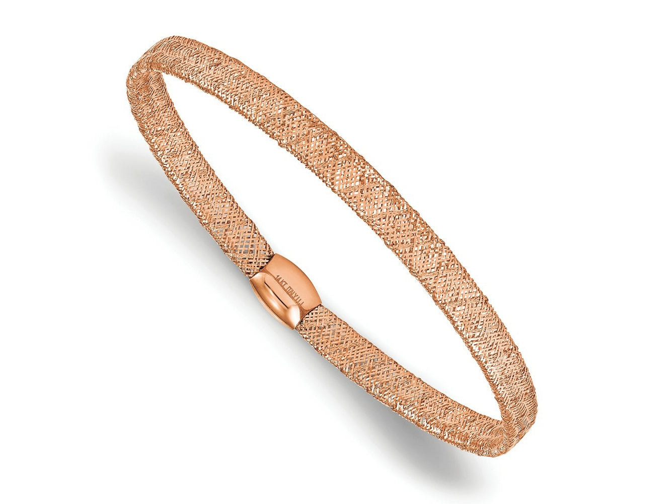 FJC Finejewelers 14 kt Rose Gold Fancy Stretch Bangle 6.5 Inchs x 5.25 mm