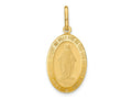 FJC Finejewelers 14 kt Yellow Gold Polished and Matte Oval Miraculous Medal