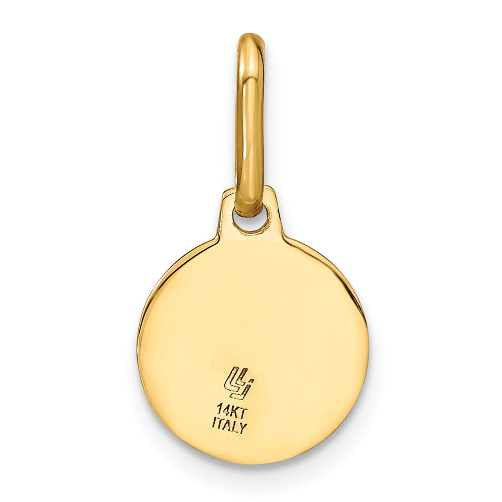 FJC Finejewelers 14 kt Yellow Gold Polished and Matte Angel Charm