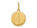 FJC Finejewelers 14 kt Yellow Gold Polished and Matte Round Miraclous Medal