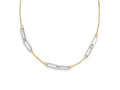 FJC Finejewelers 14 kt Two Tone Gold Cable Polished with 1in ext. Necklace 16 Inches