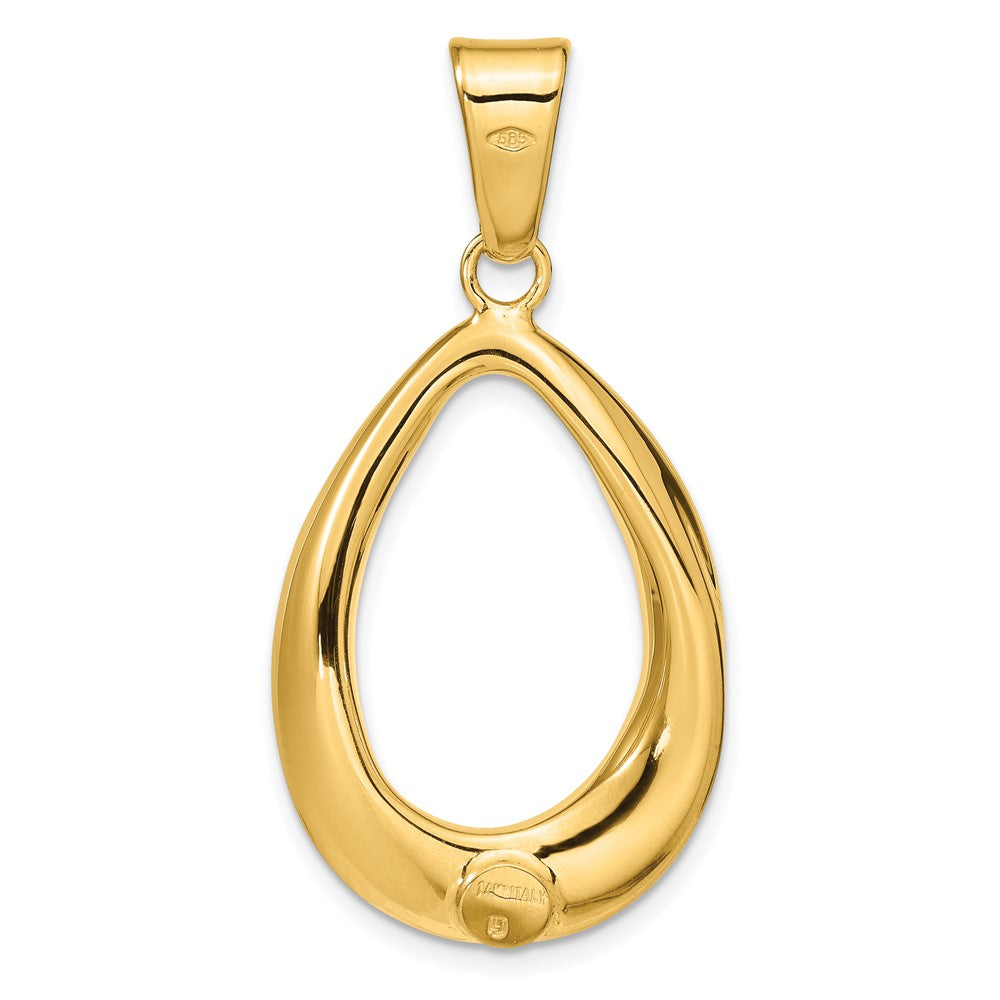 FJC Finejewelers 14 kt Yellow Gold Pear Shapred Polished Charm