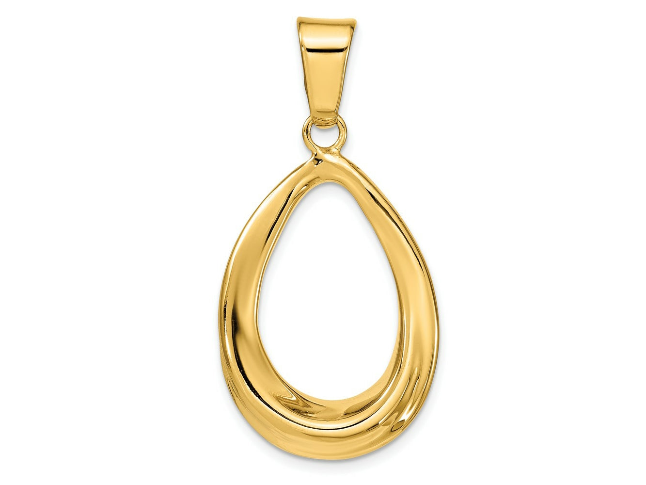 FJC Finejewelers 14 kt Yellow Gold Pear Shapred Polished Charm