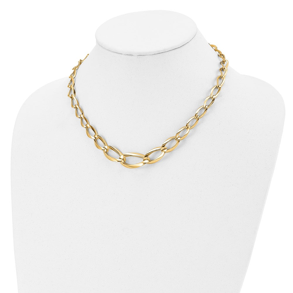 FJC Finejewelers 14 kt Yellow Gold Polished Fancy Link Necklace