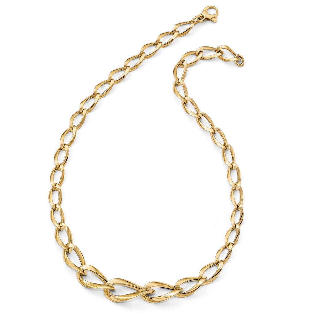 FJC Finejewelers 14 kt Yellow Gold Polished Fancy Link Necklace