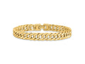 FJC Finejewelers 14 kt Yellow Gold Hand Made Chain Style Polished Men's Bracelet 8 Inches x 9 mm