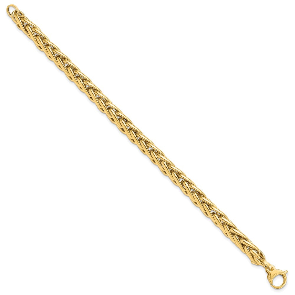 FJC Finejewelers 14 kt Yellow Gold Hand Made Polished Fancy Link Bracelet 7.5 Inches x 6 mm