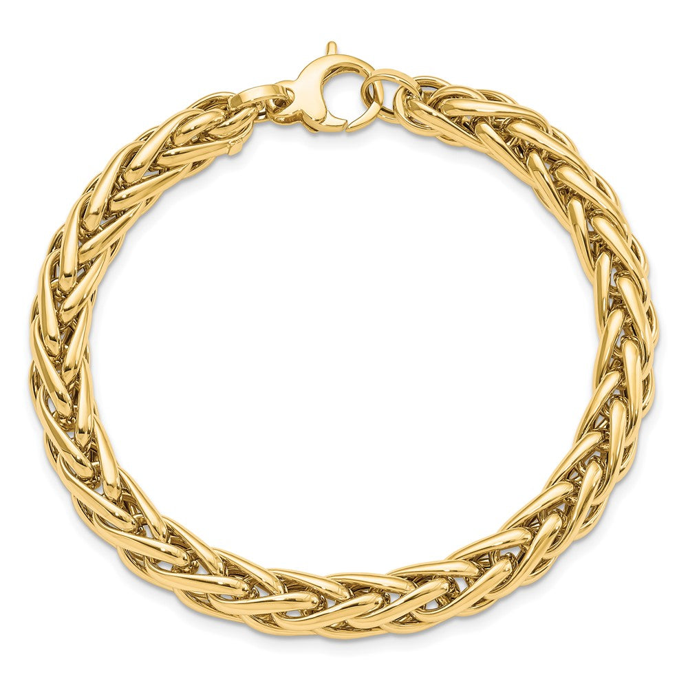 FJC Finejewelers 14 kt Yellow Gold Hand Made Polished Fancy Link Bracelet 7.5 Inches x 6 mm