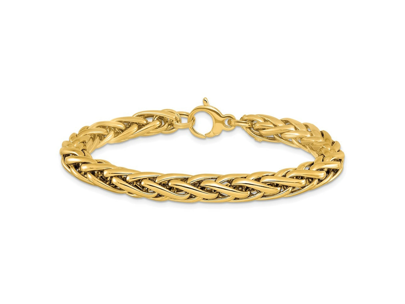 FJC Finejewelers 14 kt Yellow Gold Hand Made Polished Fancy Link Bracelet 7.5 Inches x 6 mm
