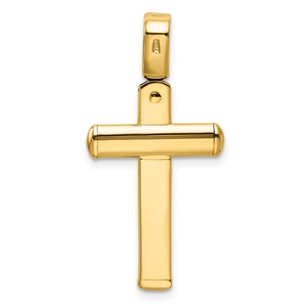 FJC Finejewelers 14 kt Yellow Gold Fashion Polished Crucifix Charm 33 x 17 mm