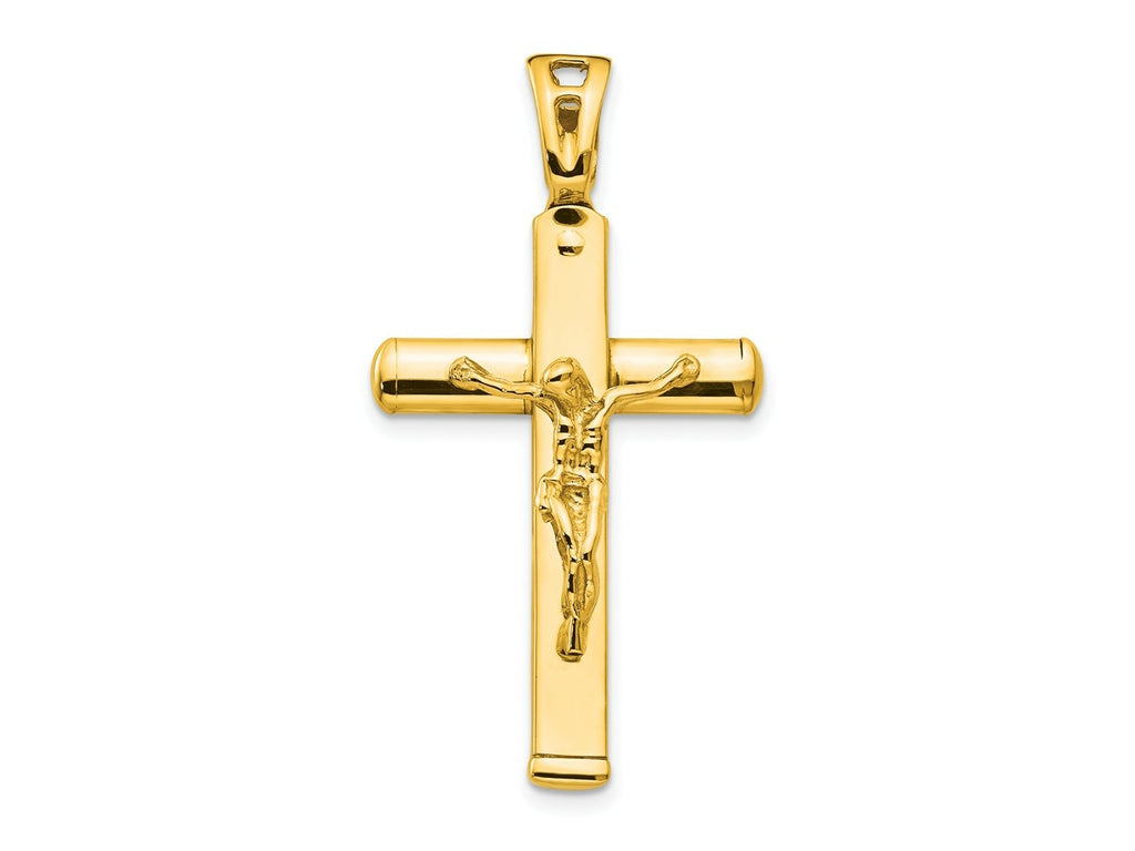 FJC Finejewelers 14 kt Yellow Gold Fashion Polished Crucifix Charm 38 x 21 mm