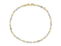 FJC Finejewelers 14 kt Two Tone Gold Other Chain Polished with 1in ext. Anklet 9 Inches x 4 mm