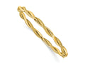 FJC Finejewelers 14 kt Yellow Gold Polished and Textured Twist Bangle 5 mm
