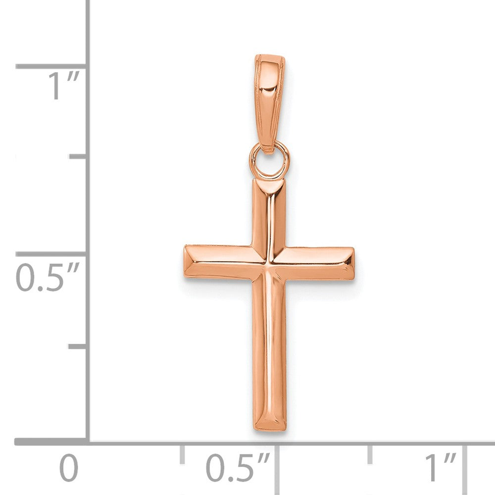 FJC Finejewelers 14 kt Rose Gold Themed Small Cross Charm 23 mm