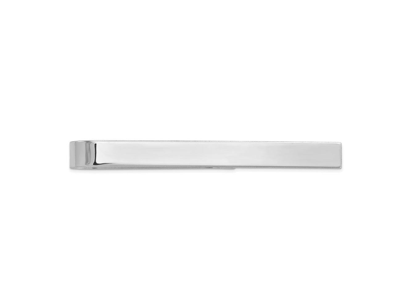 FJC Finejewelers 14 kt White Gold  Polished Tie Bar 50 mm x 4.5 mm
