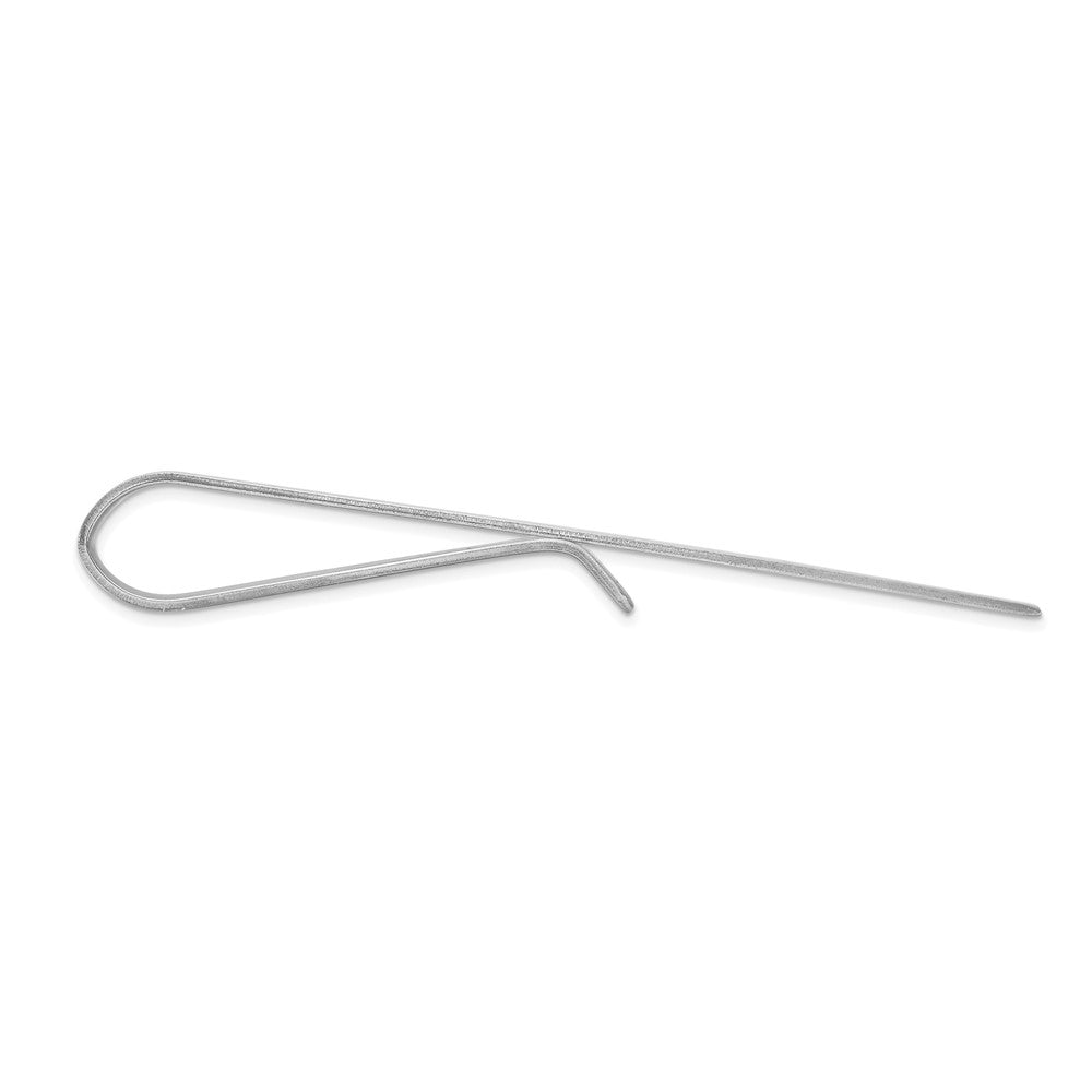 FJC Finejewelers 14 kt White Gold Tie Clip Polished Tie Bar 50 mm x 6.5 mm