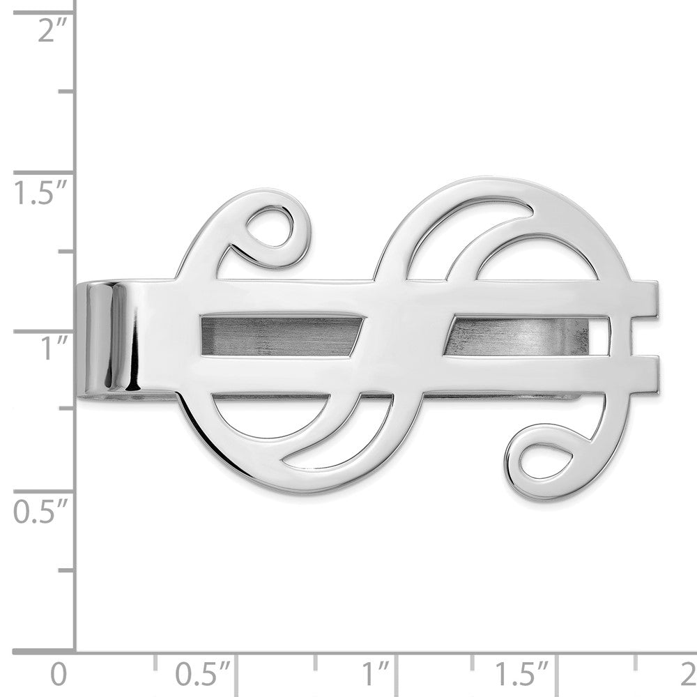 FJC Finejewelers 14 kt White Gold Money Clip 46 mm x 25 mm