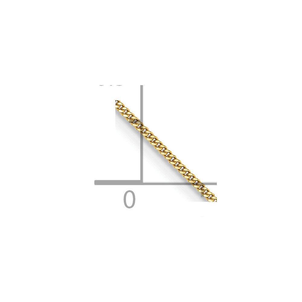 FJC Finejewelers 14 kt Yellow Gold .9 Curb Chain Anklet 10 Inches x 0 mm
