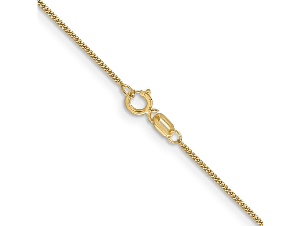 FJC Finejewelers 14 kt Yellow Gold .9 Curb Chain Anklet 10 Inches x 0 mm