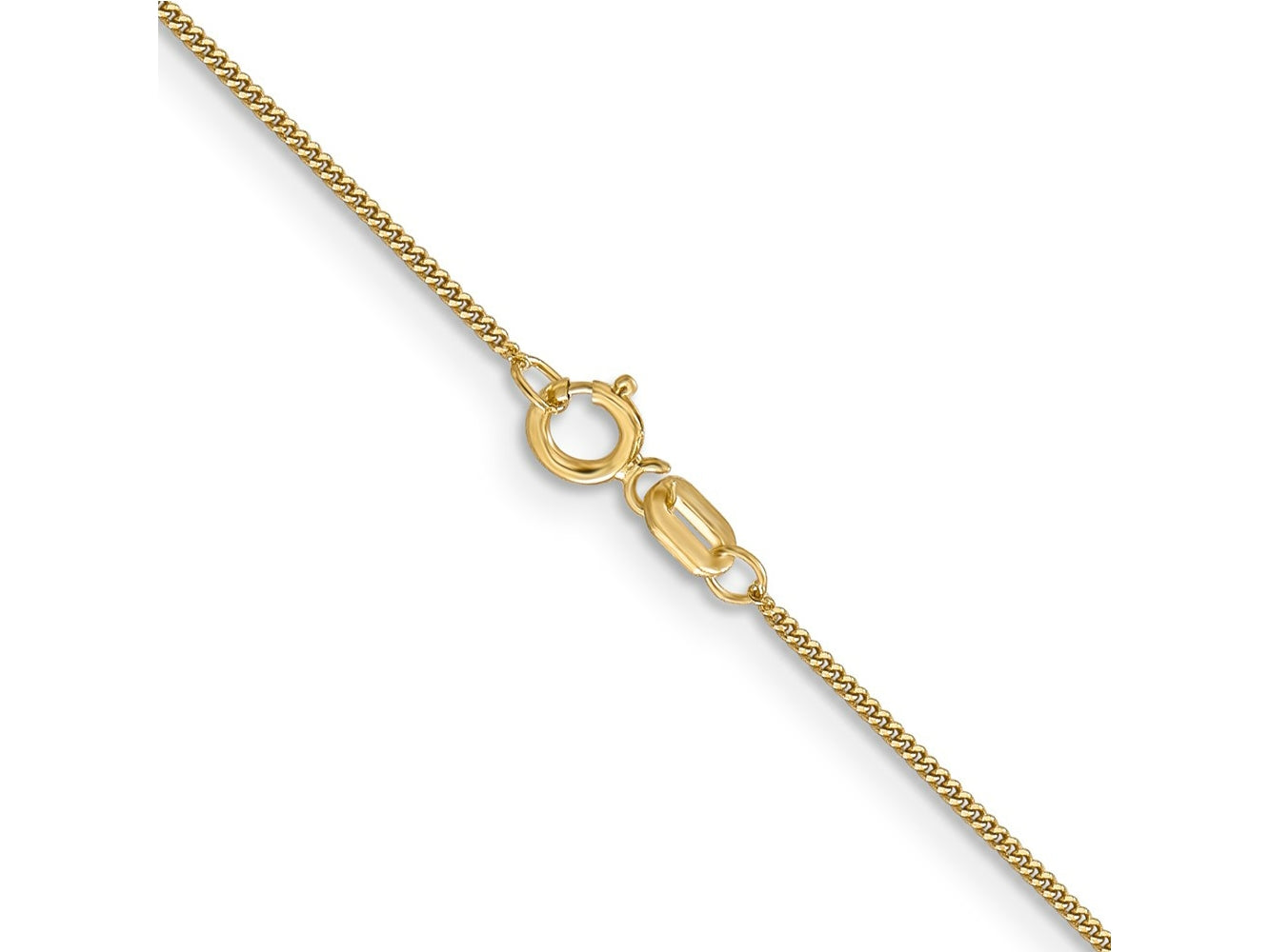 FJC Finejewelers 14 kt Yellow Gold .9 Curb Chain Anklet 10 Inches x 0 mm