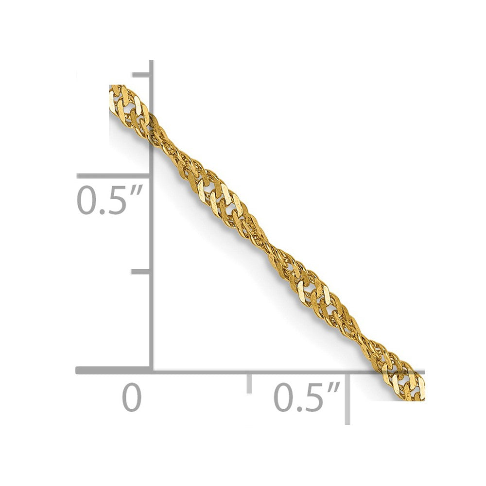 FJC Finejewelers 14 kt Yellow Gold 1.70mm Singapore Chain 22 Inches x 1.7 mm