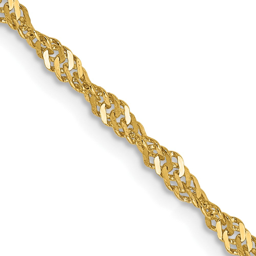 FJC Finejewelers 14 kt Yellow Gold Singapore Chain 22 Inches x 2 mm