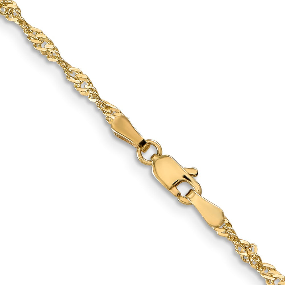 FJC Finejewelers 14 kt Yellow Gold Singapore Chain 22 Inches x 2 mm