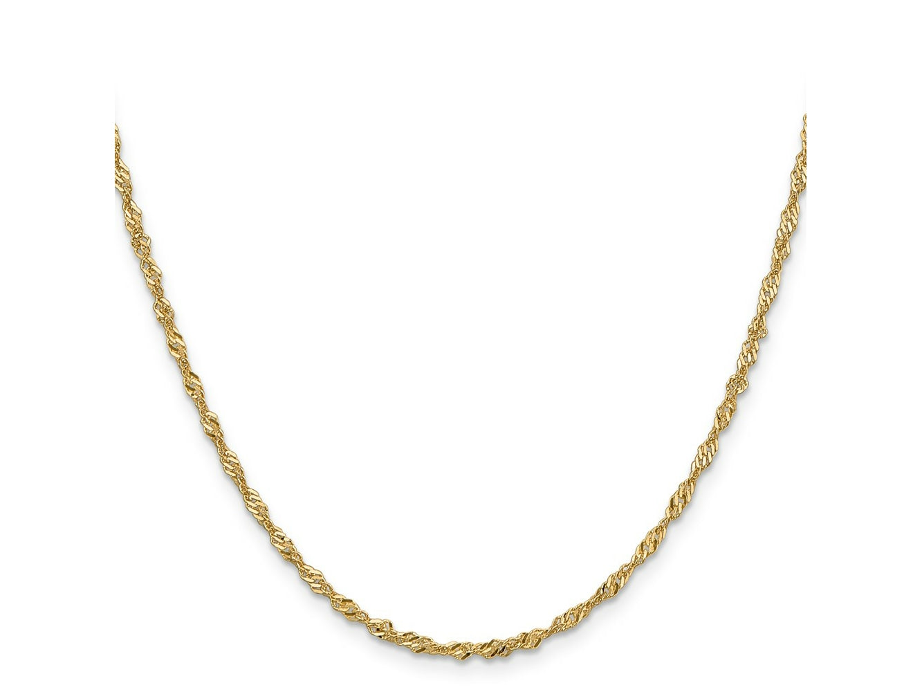 FJC Finejewelers 14 kt Yellow Gold Singapore Chain 22 Inches x 2 mm