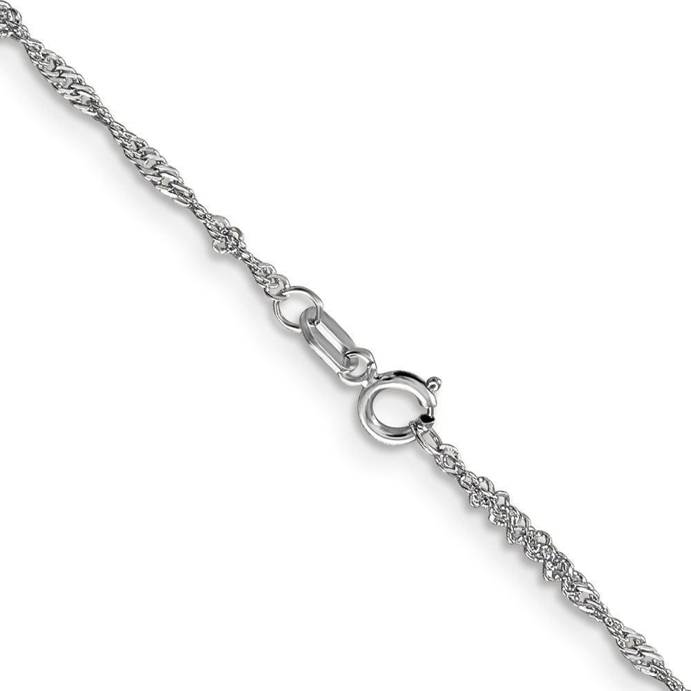 FJC Finejewelers 14 kt White Gold WG Singapore Chain 22 Inches x 1.4 mm