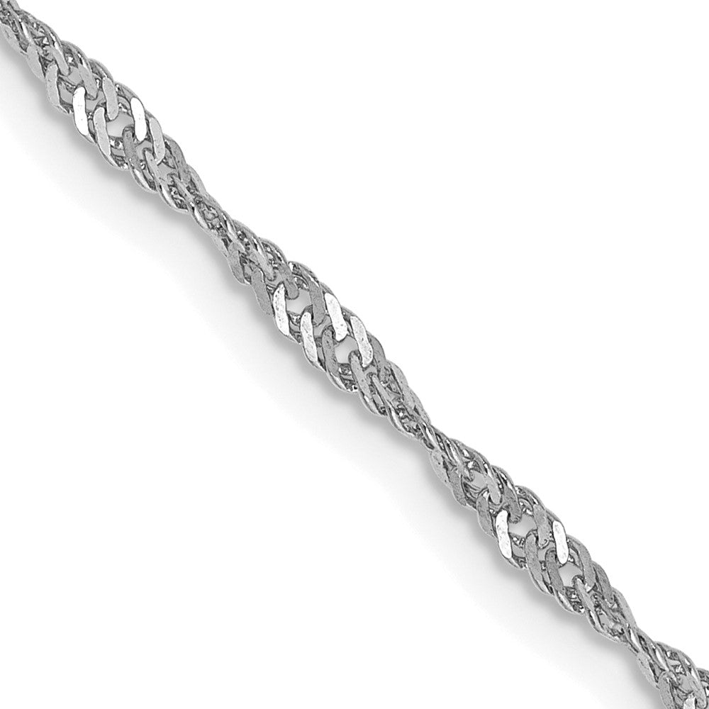 FJC Finejewelers 14 kt White Gold WG Singapore Chain 22 Inches x 1.7 mm