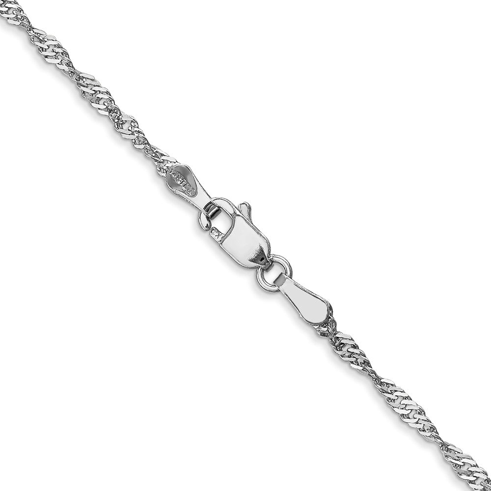 FJC Finejewelers 14 kt White Gold WG Singapore Chain 22 Inches x 1.7 mm