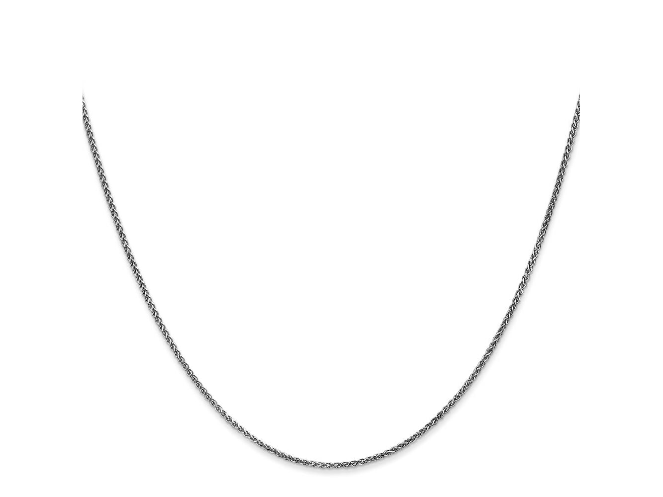 FJC Finejewelers 14 kt White Gold WG Bright Cut Spiga Chain 26 Inches x 1.25 mm