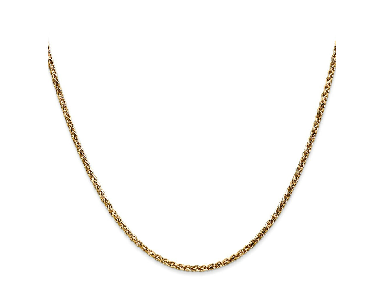 FJC Finejewelers 14 kt Yellow Gold Bright Cut Spiga Chain 22 Inches x 2.1 mm