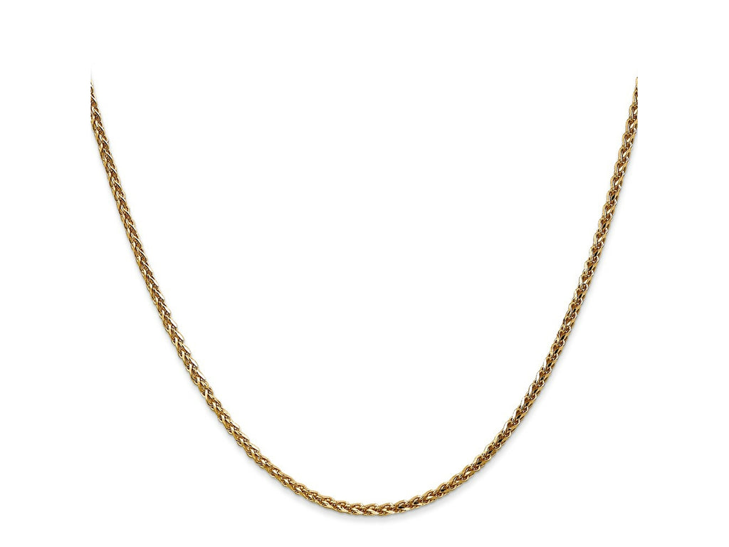 FJC Finejewelers 14 kt Yellow Gold Bright Cut Spiga Chain 26 Inches x 2.1 mm
