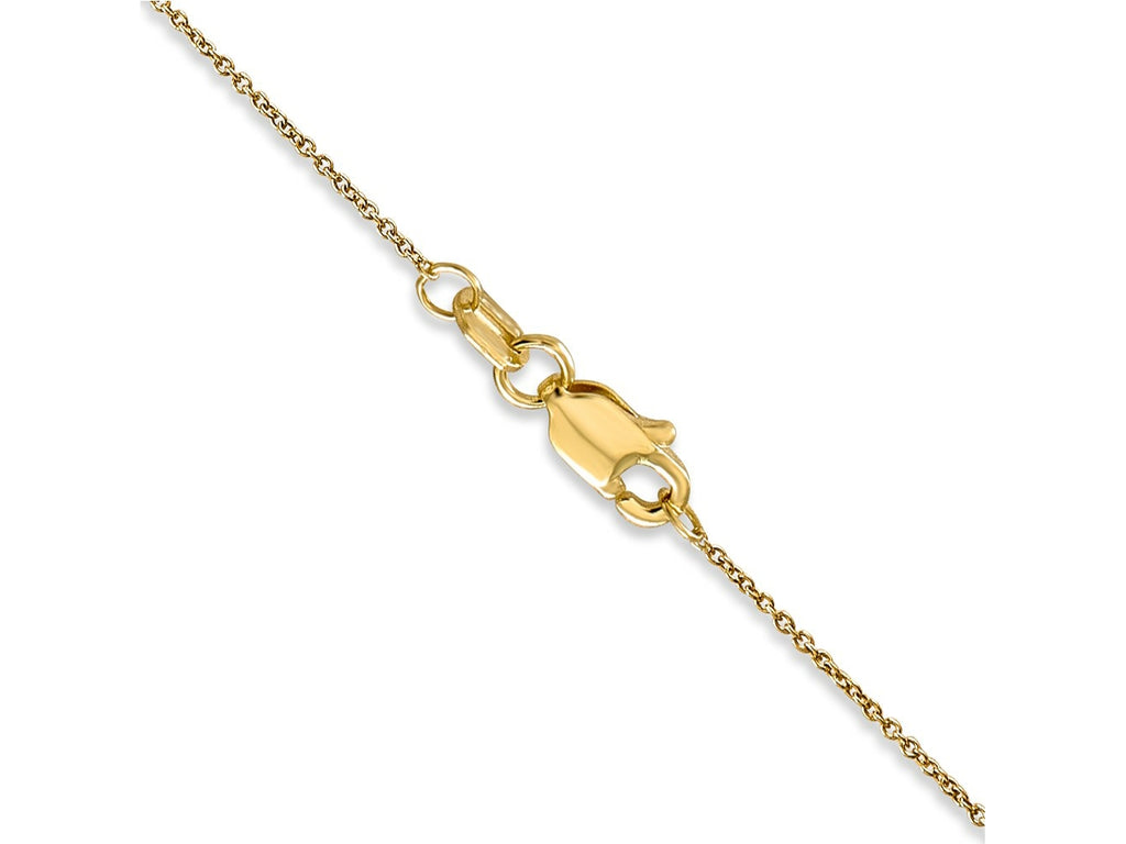 FJC Finejewelers 14 kt Yellow Gold .75 Round Open Link Cable Chain Anklet 10 Inches x 0 mm
