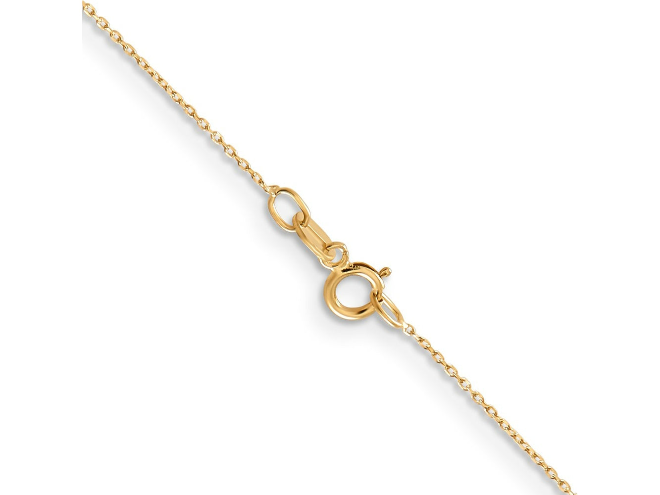 FJC Finejewelers 14 kt Yellow Gold .6 Bright Cut Round Open Link Cable Chain Anklet 10 Inches x 0 mm