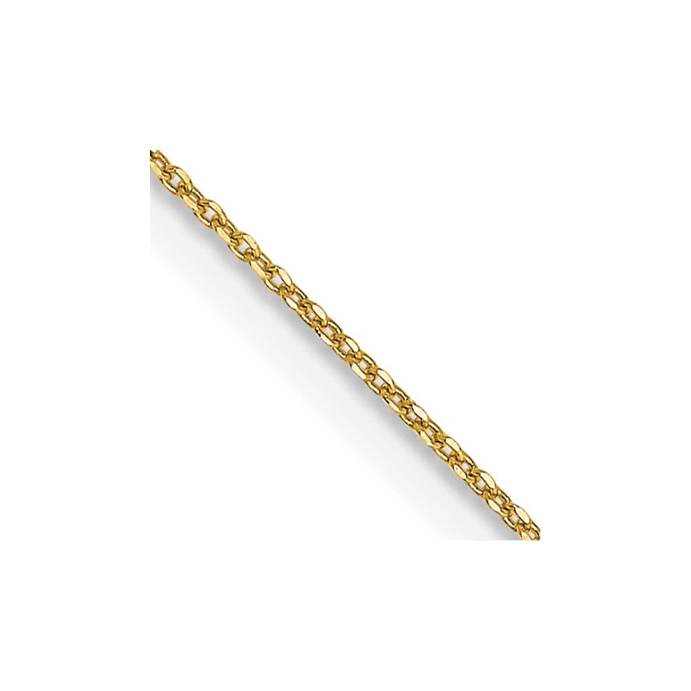 FJC Finejewelers 14 kt Yellow Gold Bright Cut Round Open Link Cable Chain 22 Inches x 0.6 mm