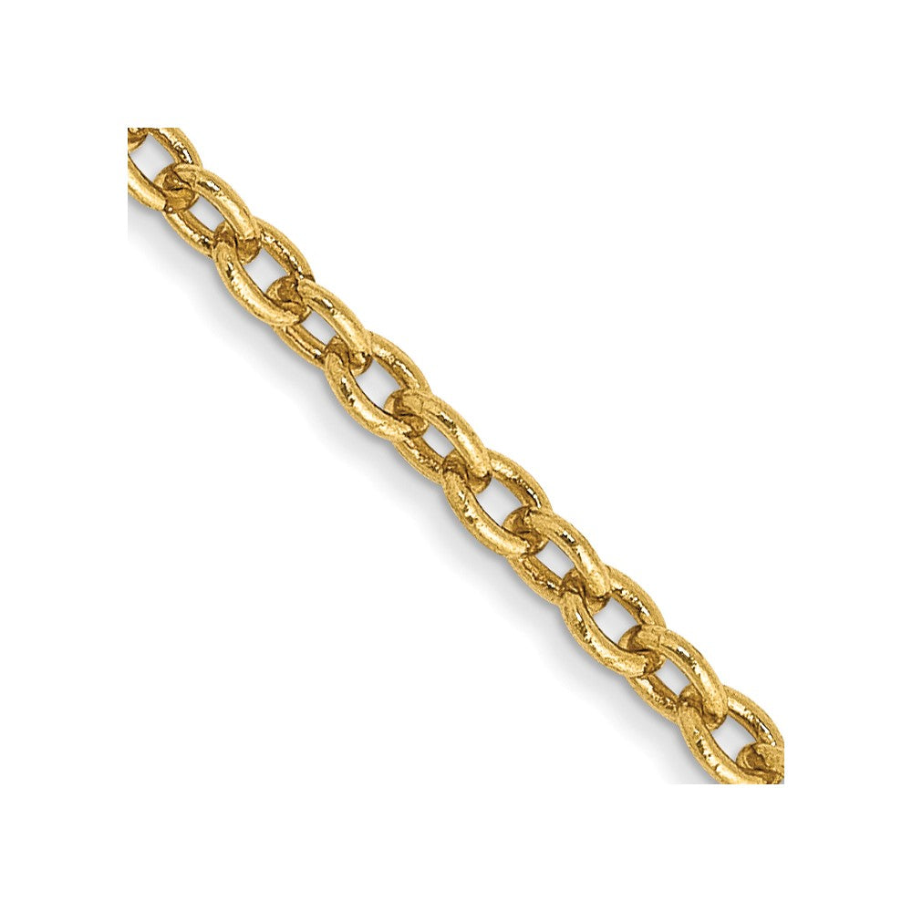 FJC Finejewelers 14 kt Yellow Gold Forzantine Cable Chain 30 Inches x 1.8 mm