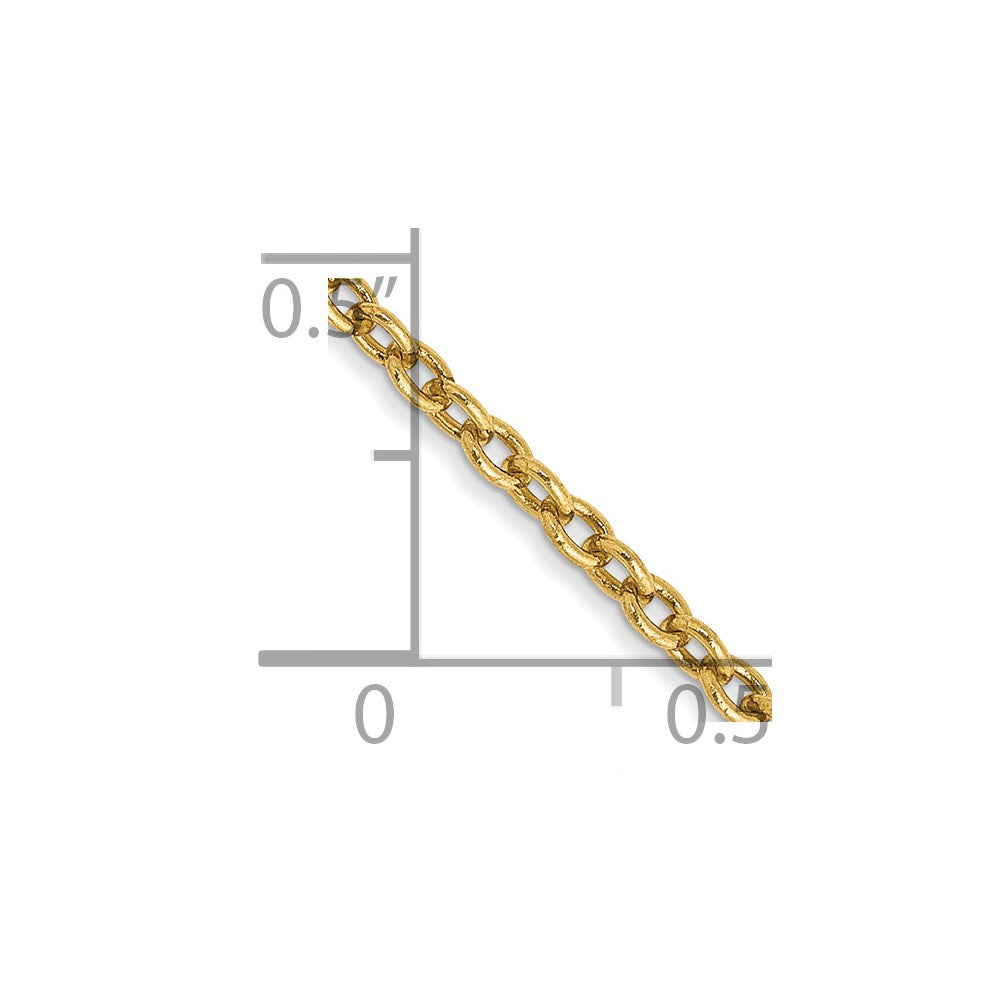 FJC Finejewelers 14 kt Yellow Gold Forzantine Cable Chain 30 Inches x 1.8 mm