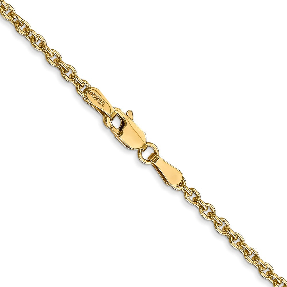 FJC Finejewelers 14 kt Yellow Gold Forzantine Cable Chain 26 Inches x 2.2 mm
