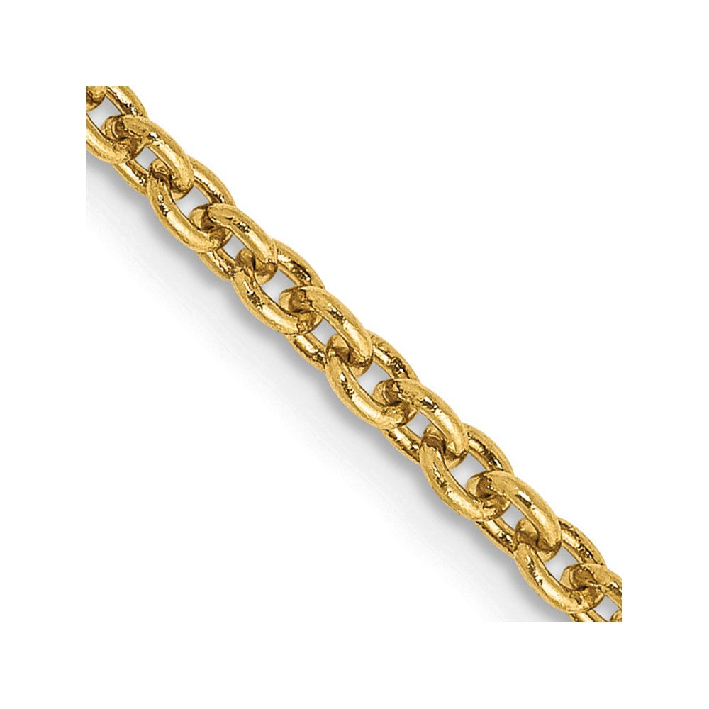 FJC Finejewelers 14 kt Yellow Gold Forzantine Cable Chain 26 Inches x 2.2 mm