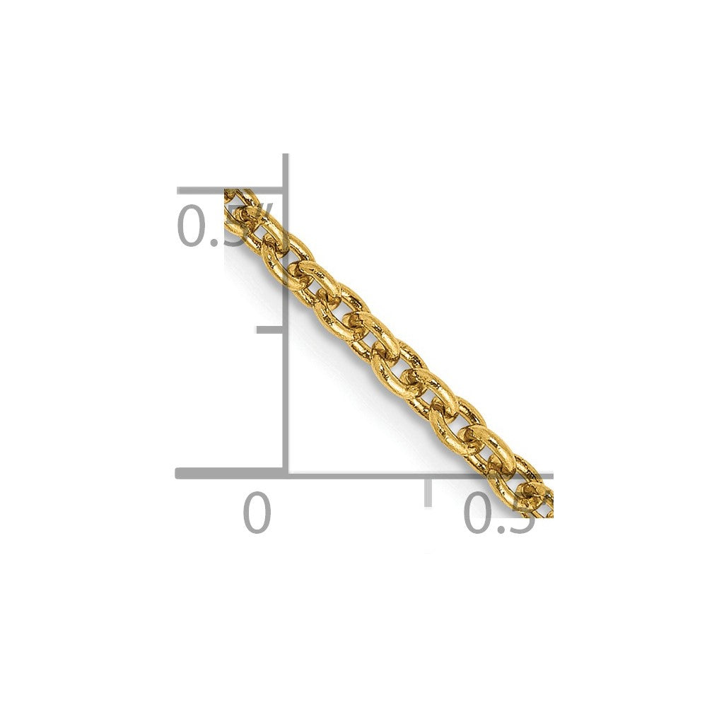 FJC Finejewelers 14 kt Yellow Gold Forzantine Cable Chain 26 Inches x 2.2 mm