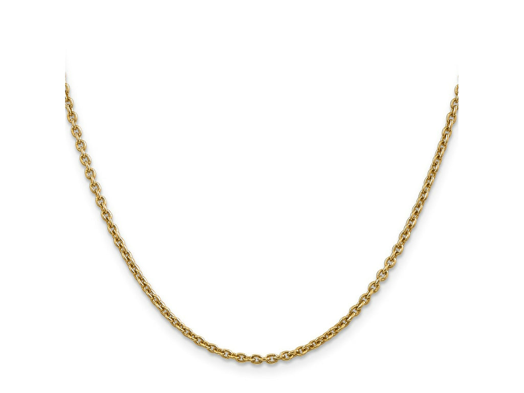 FJC Finejewelers 14 kt Yellow Gold Forzantine Cable Chain 30 Inches x 2.2 mm