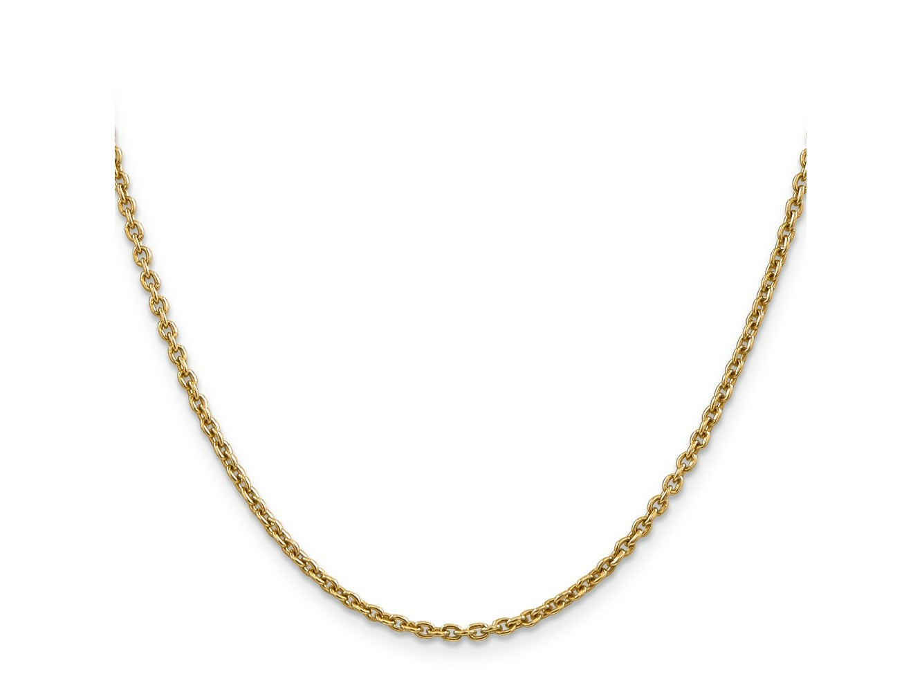 FJC Finejewelers 14 kt Yellow Gold Forzantine Cable Chain 30 Inches x 2.2 mm