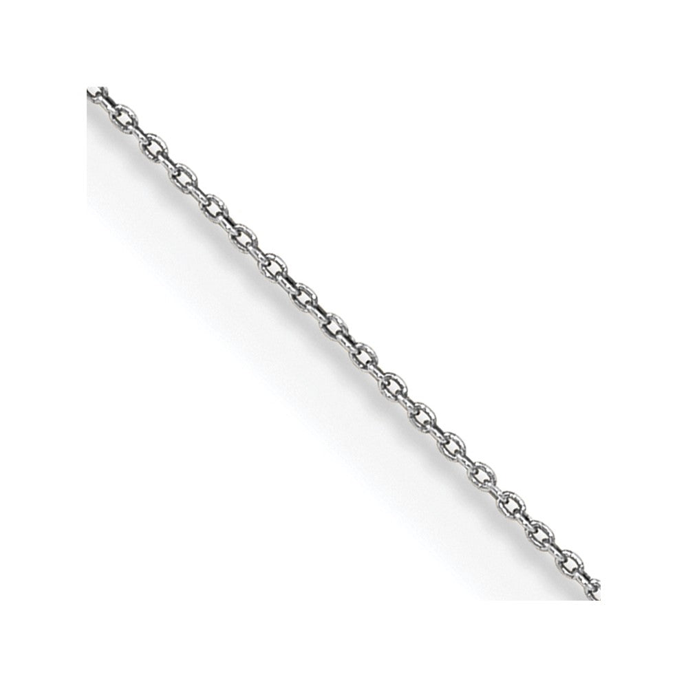 FJC Finejewelers 14 kt White Gold WG .75 Round Open Link Cable Chain Anklet 10 Inches x 0 mm
